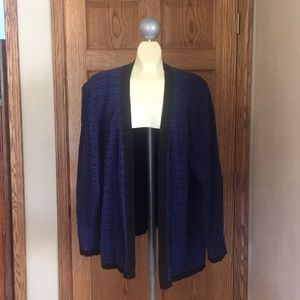 CJ Banks Dark Blue & Black Cardigan